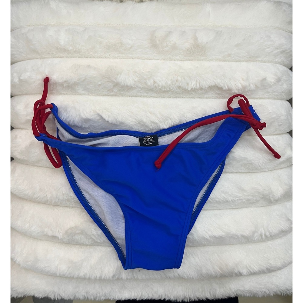 NFL Bikini Bottom Women Small Blue New New York Giants Side Tie Swimwear